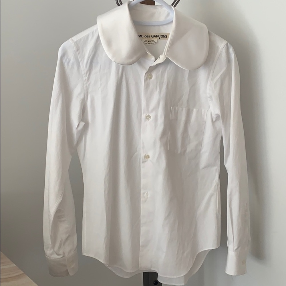 Comme des garçons broad collar cotton shirt
